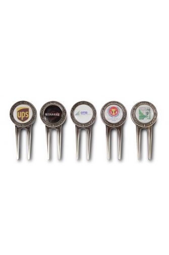 Antique magnetic divot tool - Nickel finish