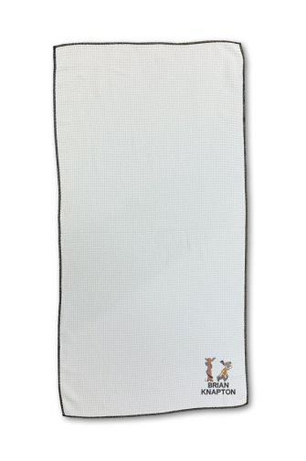Large players Golf Towel embroidered message - White