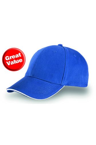 Sandwich lip baseball cap with embroidered logo