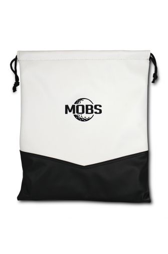 Executive shoebag with customers own logo.
White and Black