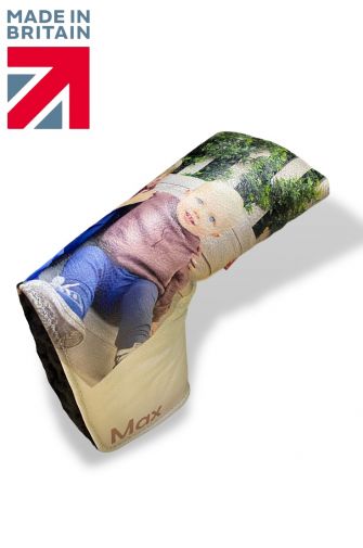 Leather putter cover with printed photo