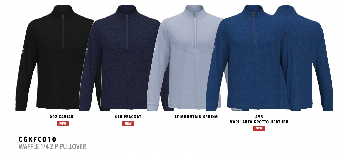 Callaway Pieced Waffle Pullover Colours